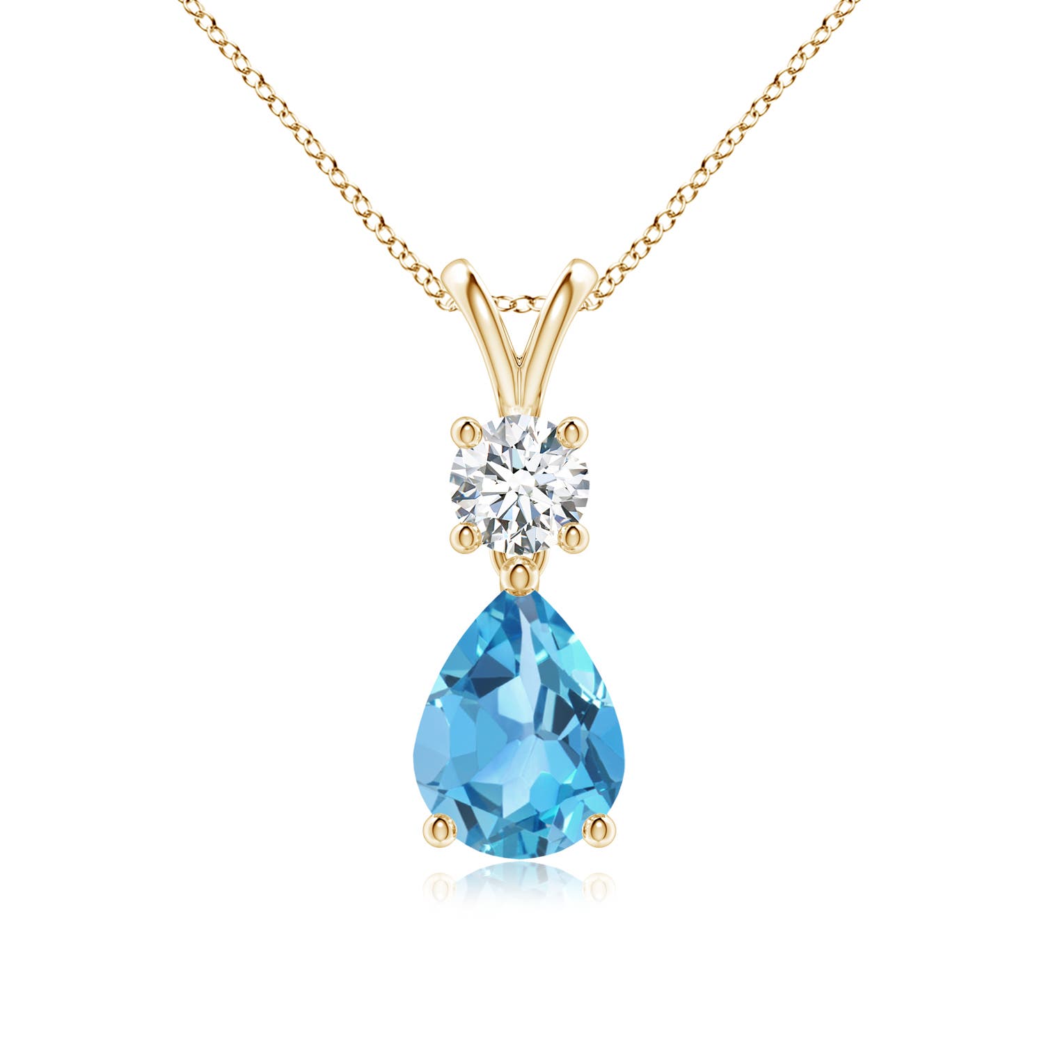 AA - Swiss Blue Topaz / 1.78 CT / 14 KT Yellow Gold