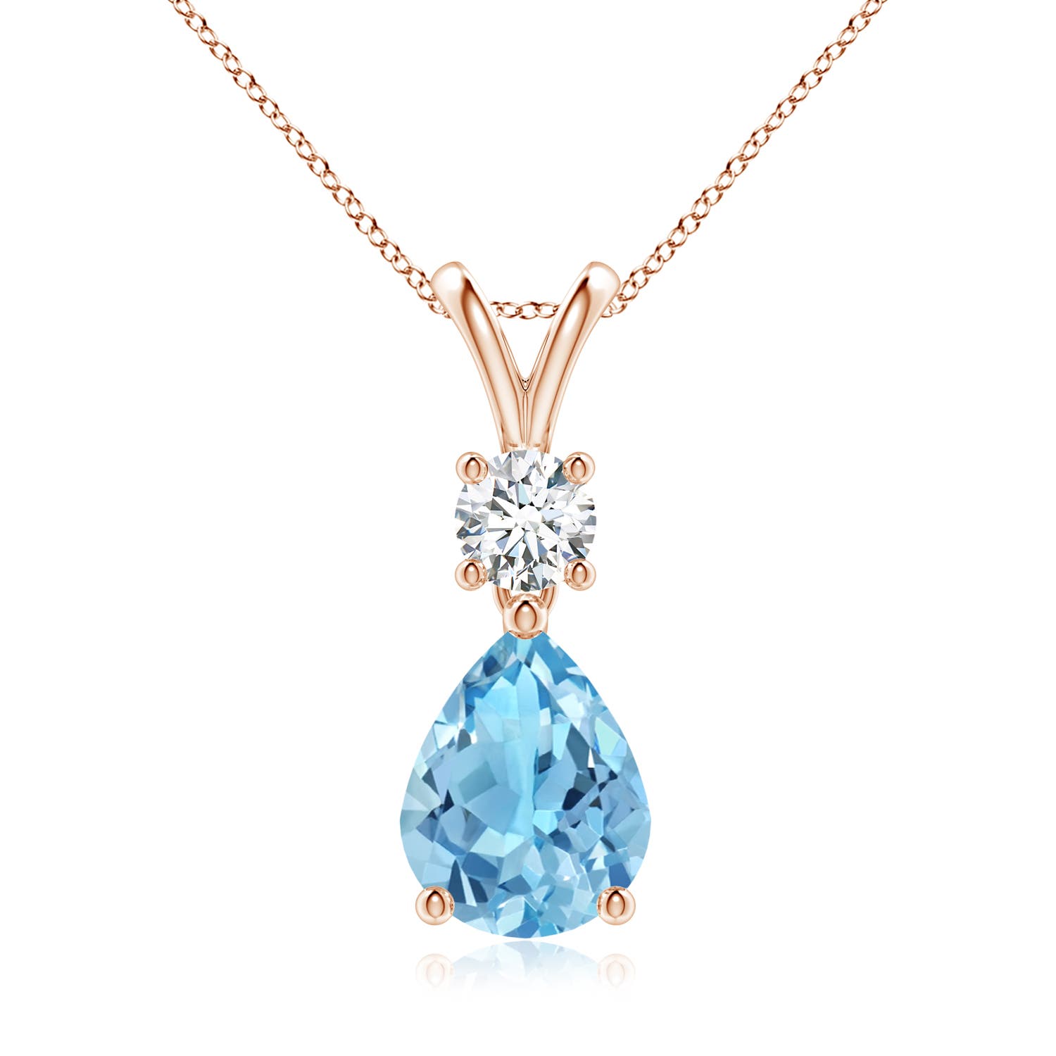 A - Swiss Blue Topaz / 2.13 CT / 14 KT Rose Gold