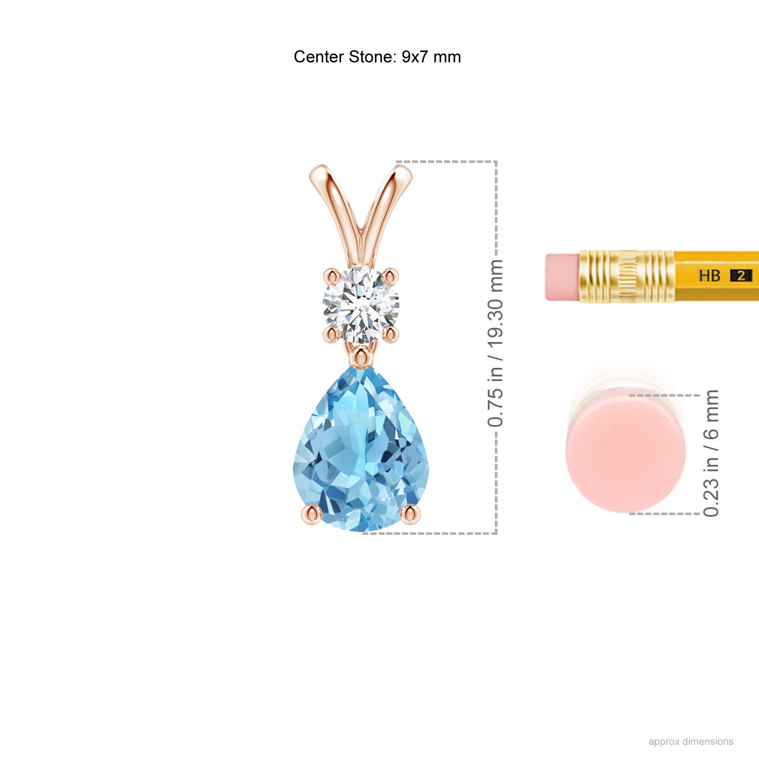 A - Swiss Blue Topaz / 2.13 CT / 14 KT Rose Gold