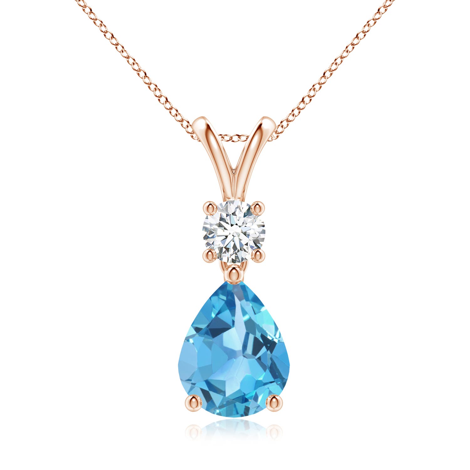 AA - Swiss Blue Topaz / 2.13 CT / 14 KT Rose Gold