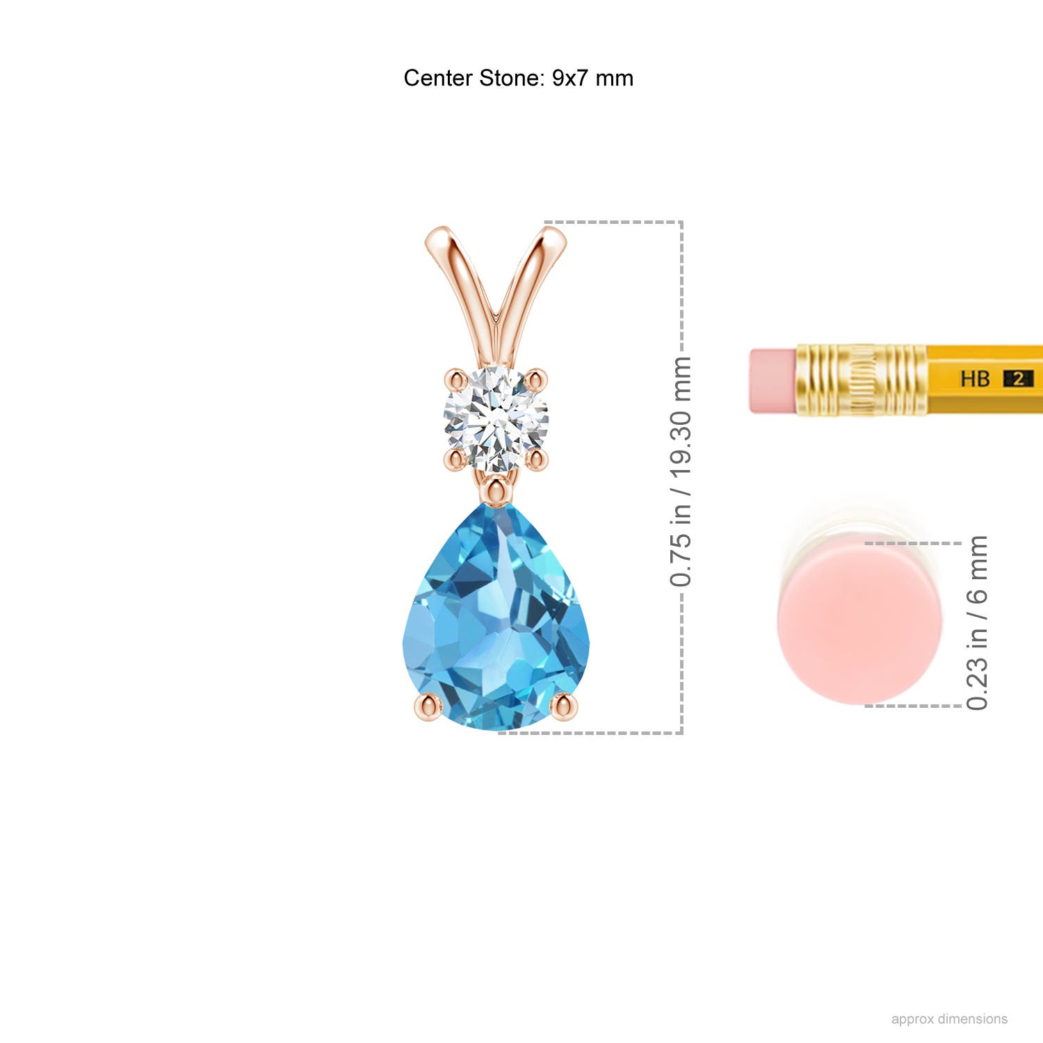 AA - Swiss Blue Topaz / 2.13 CT / 14 KT Rose Gold