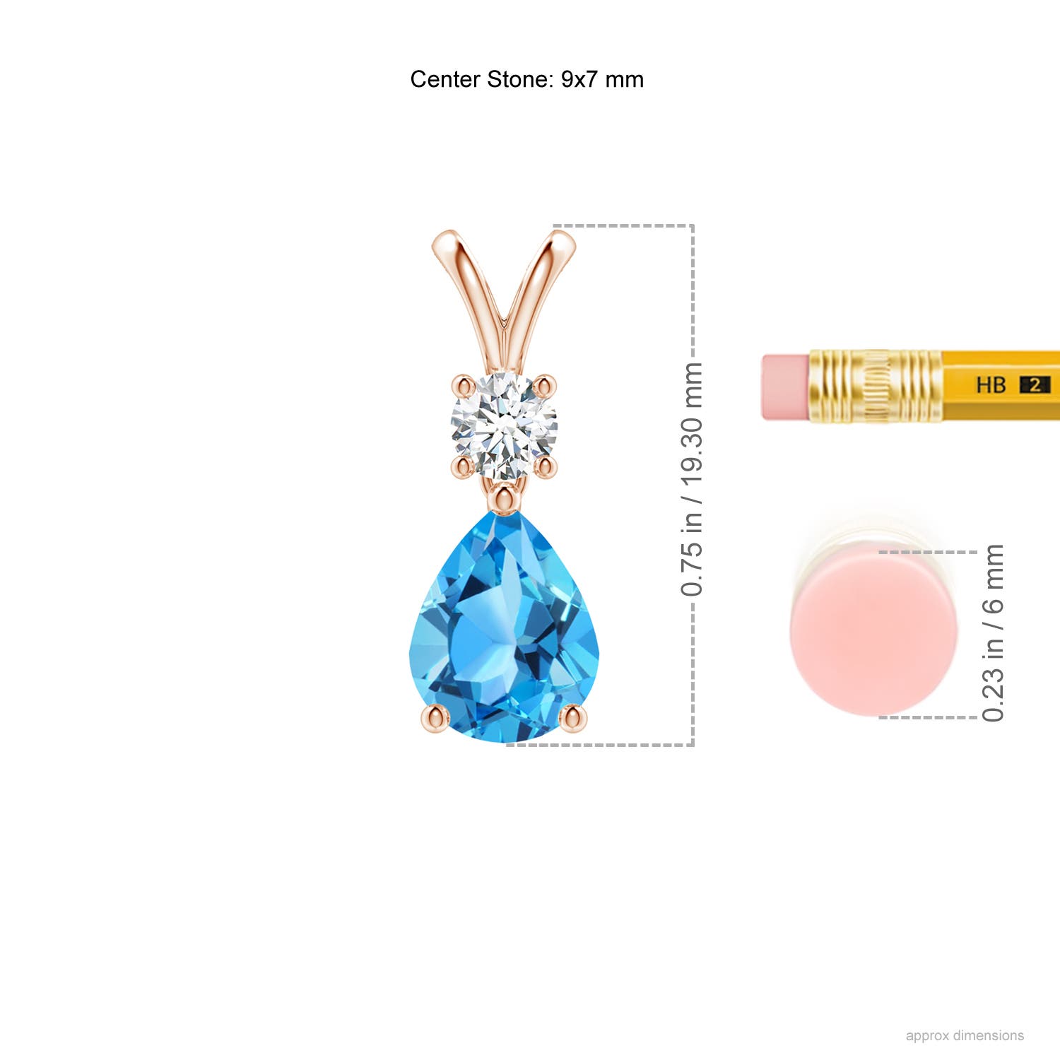 AAA - Swiss Blue Topaz / 2.13 CT / 14 KT Rose Gold