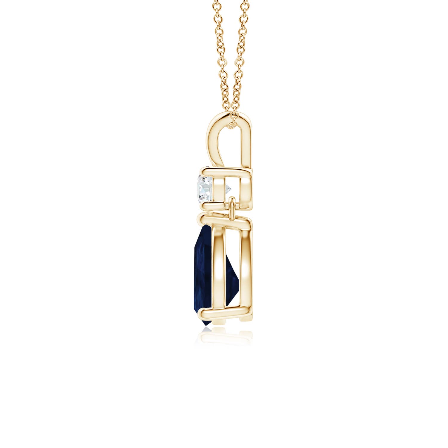 A - Blue Sapphire / 0.86 CT / 14 KT Yellow Gold