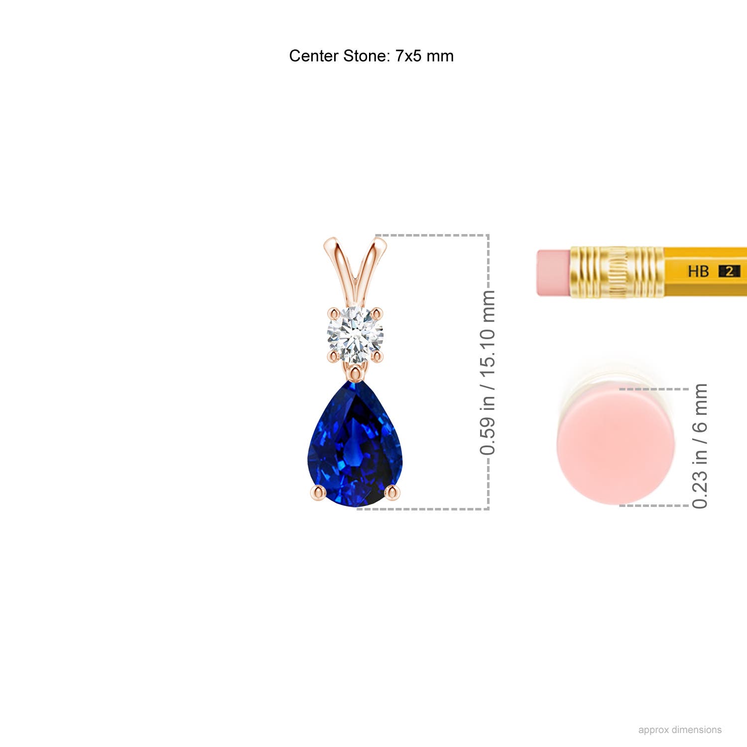 AAAA - Blue Sapphire / 0.86 CT / 14 KT Rose Gold