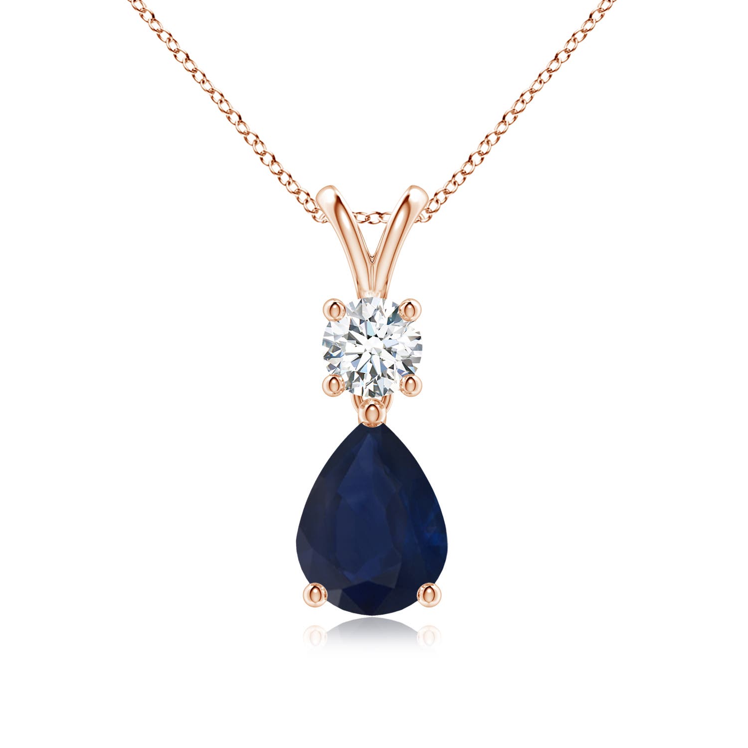 A - Blue Sapphire / 1.38 CT / 14 KT Rose Gold