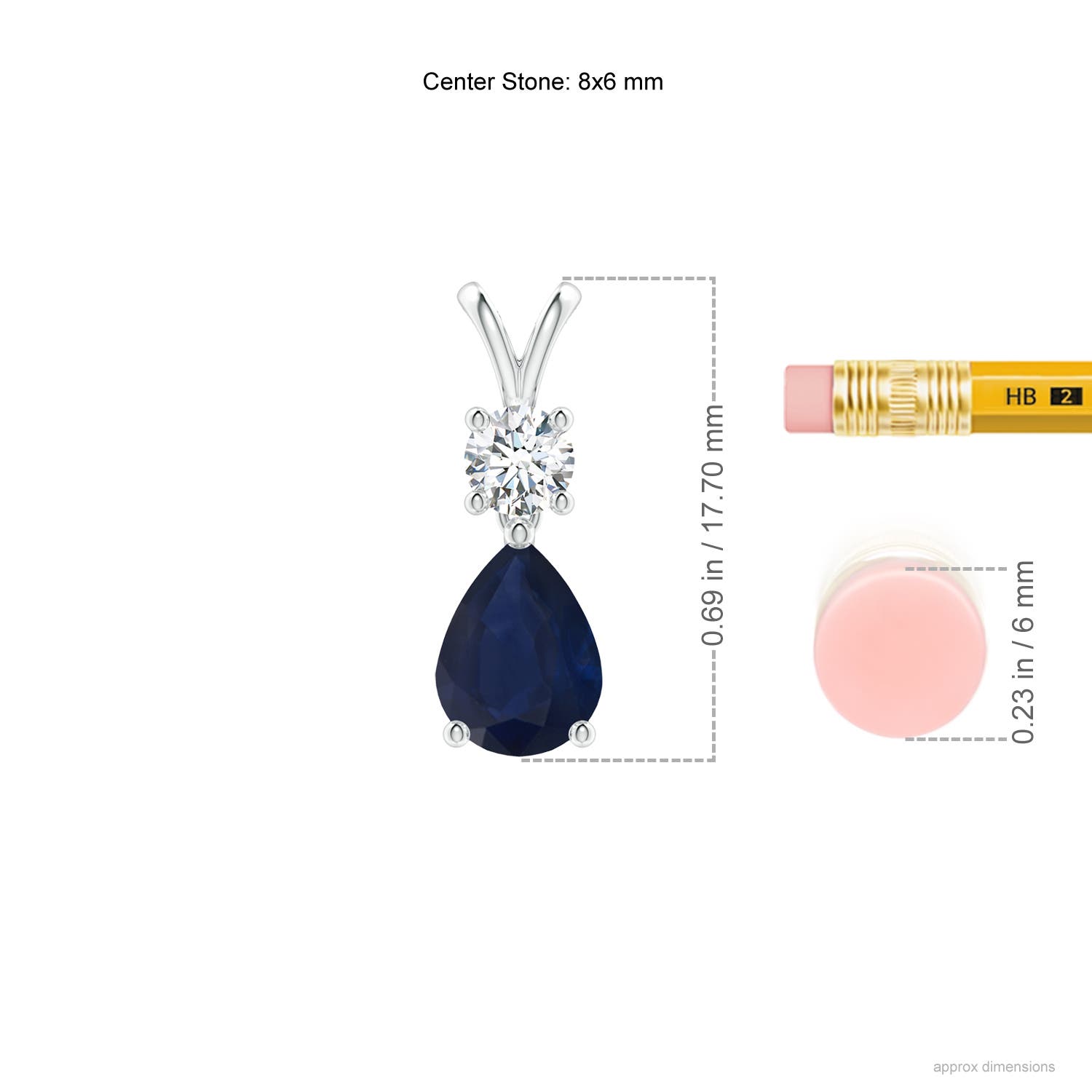 A - Blue Sapphire / 1.38 CT / 14 KT White Gold