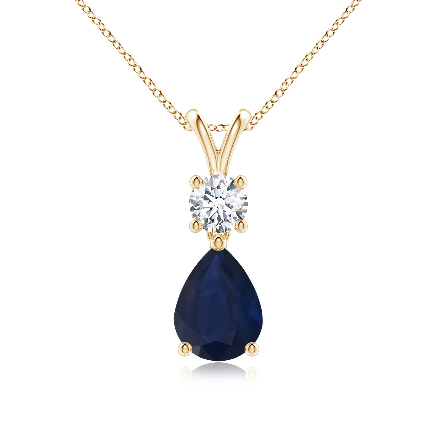 A - Blue Sapphire / 1.38 CT / 14 KT Yellow Gold