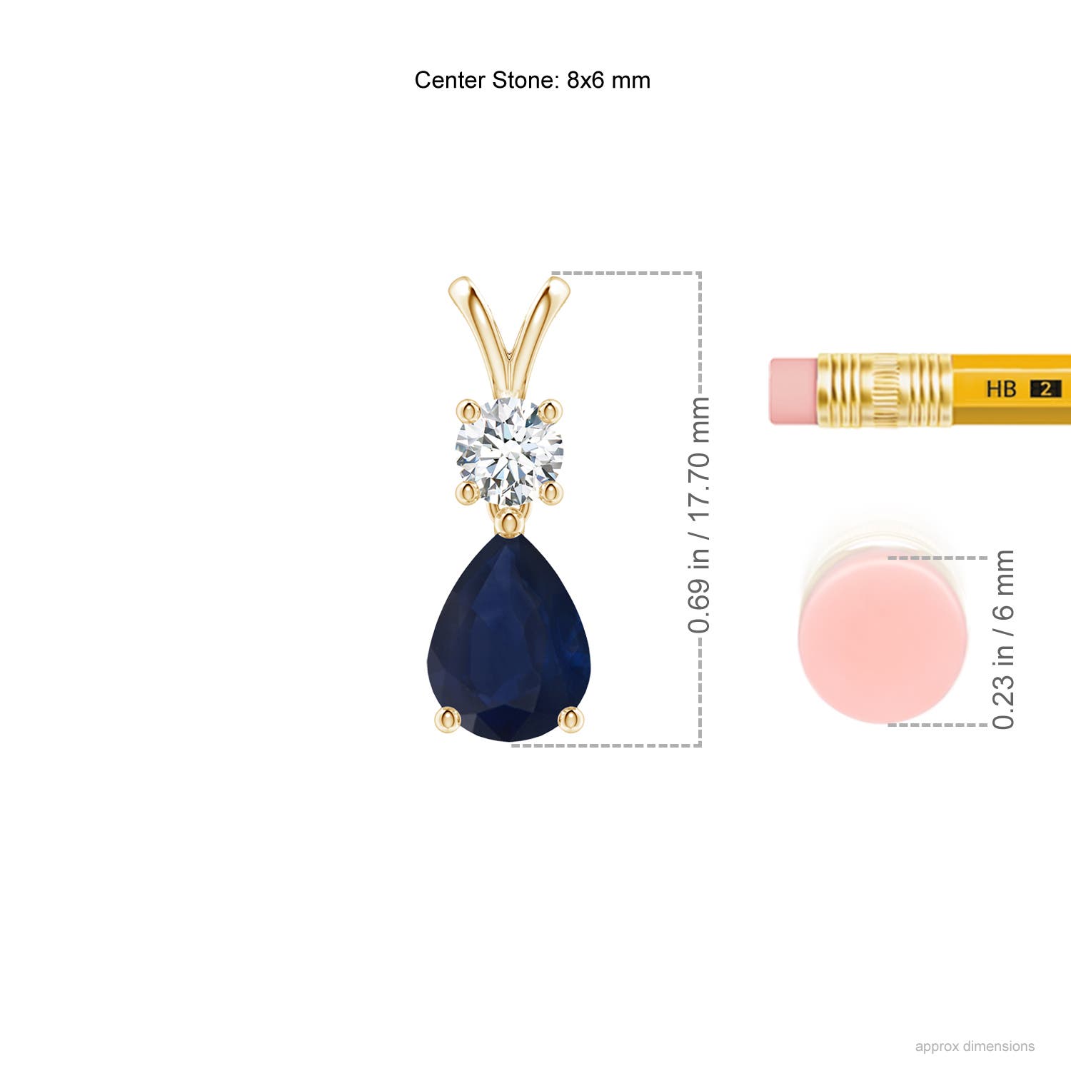 A - Blue Sapphire / 1.38 CT / 14 KT Yellow Gold