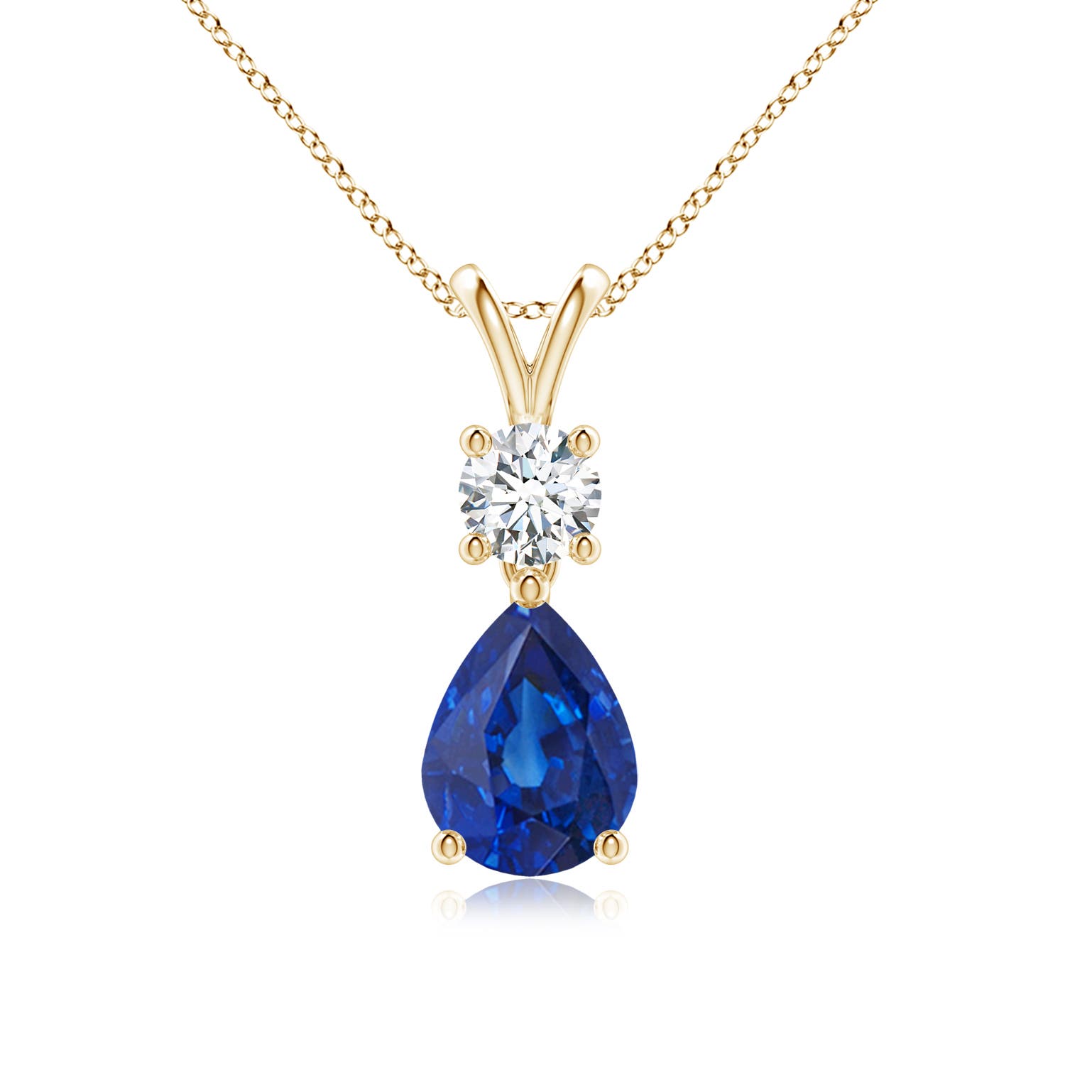 AAA - Blue Sapphire / 1.38 CT / 14 KT Yellow Gold