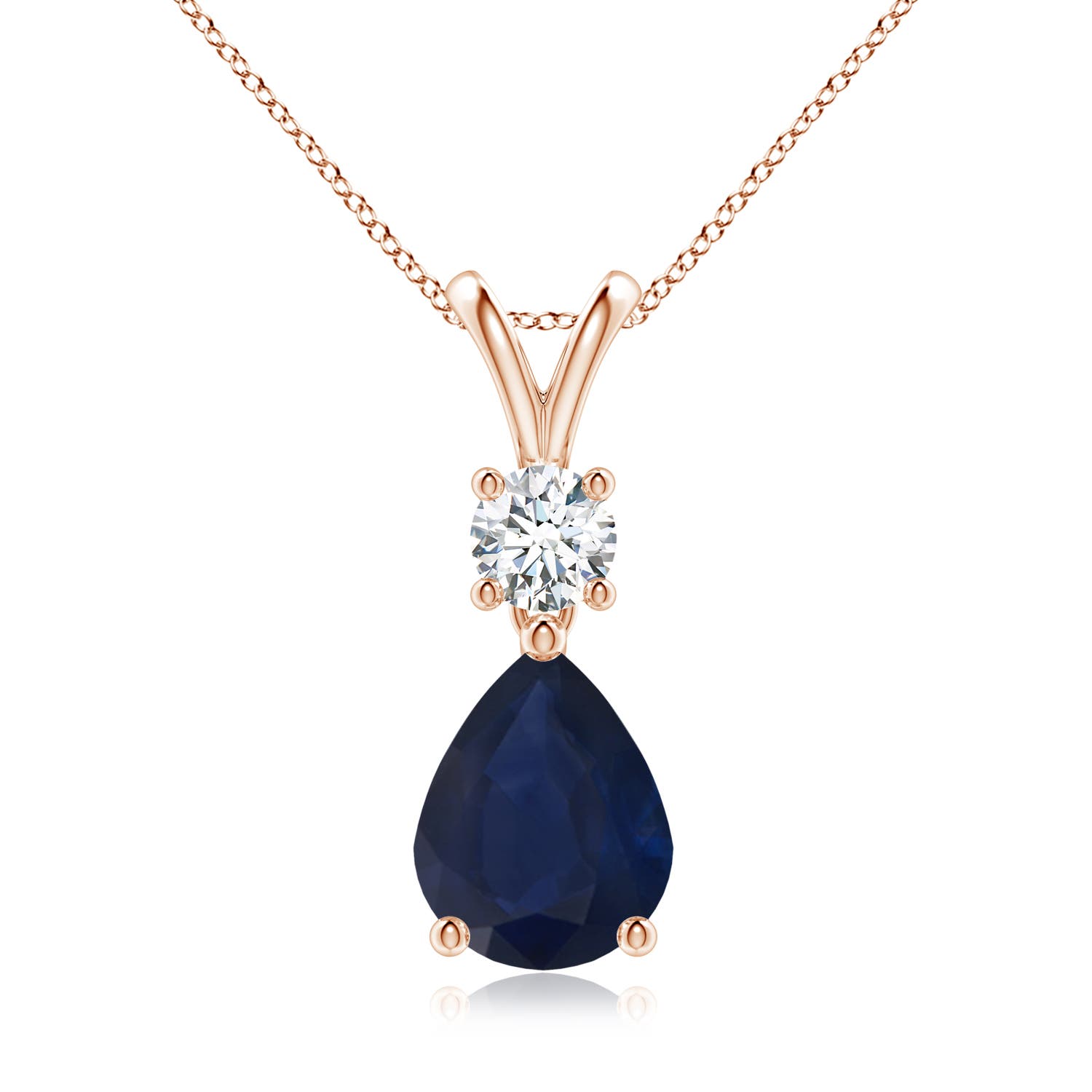 A - Blue Sapphire / 1.98 CT / 14 KT Rose Gold