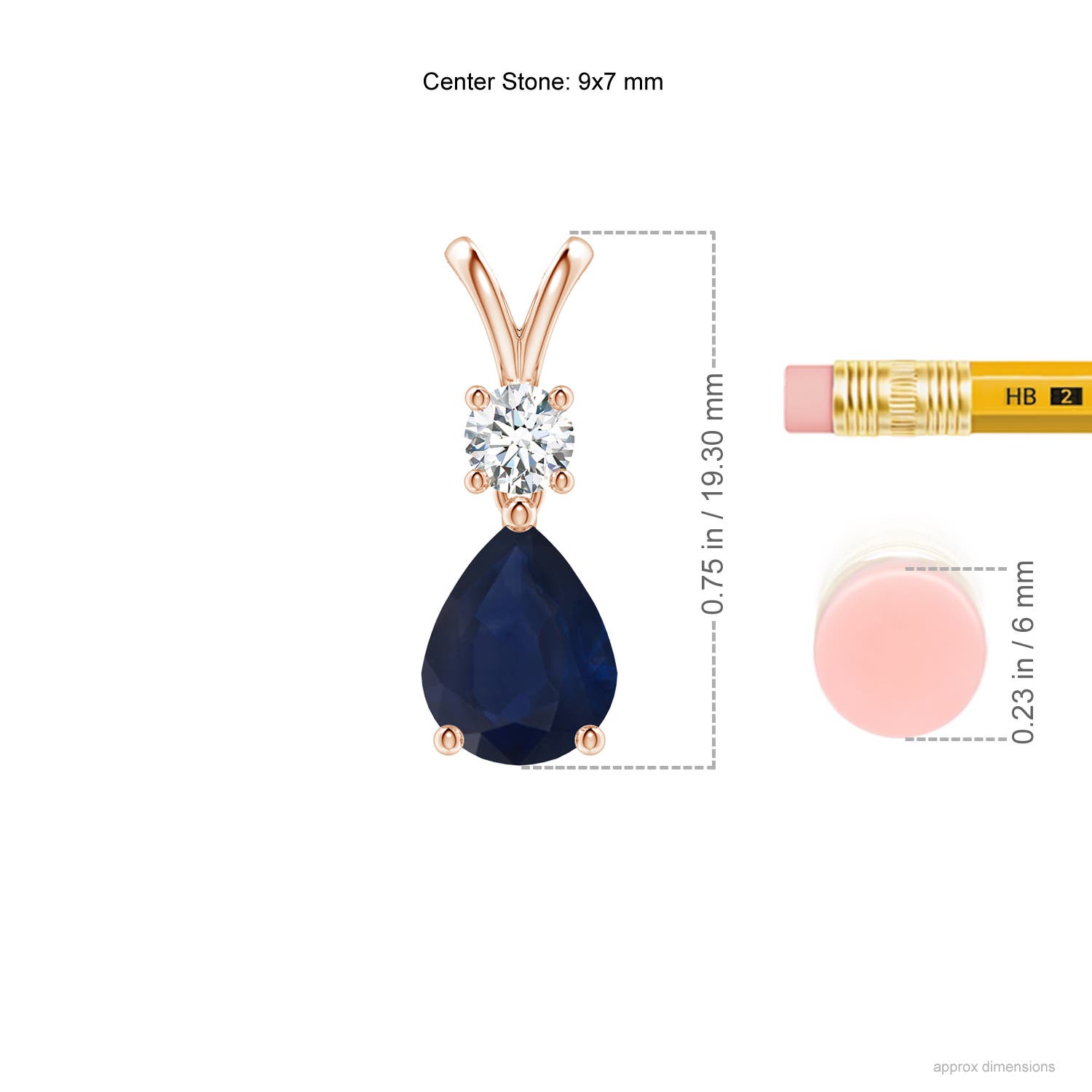 A - Blue Sapphire / 1.98 CT / 14 KT Rose Gold