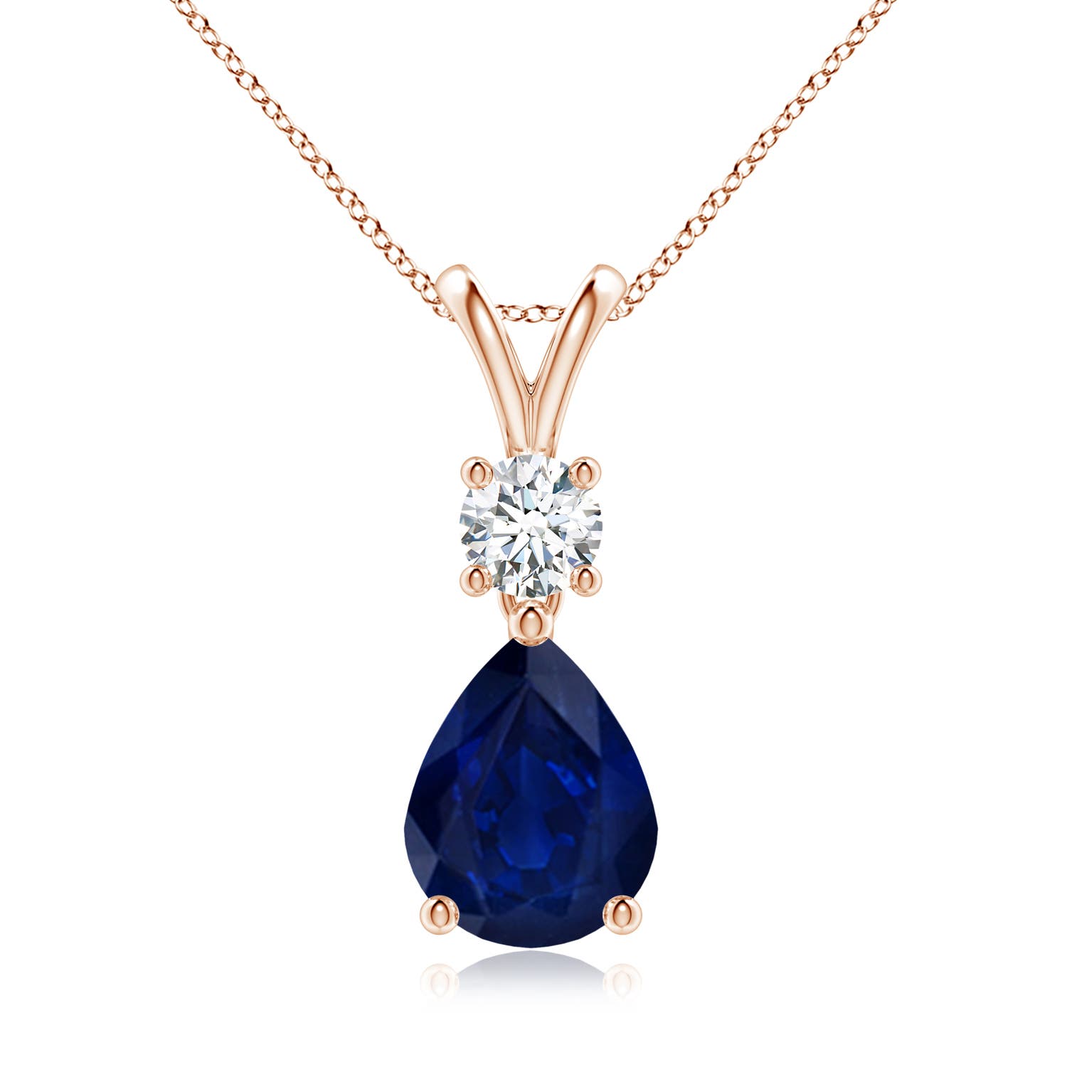 AA - Blue Sapphire / 1.98 CT / 14 KT Rose Gold