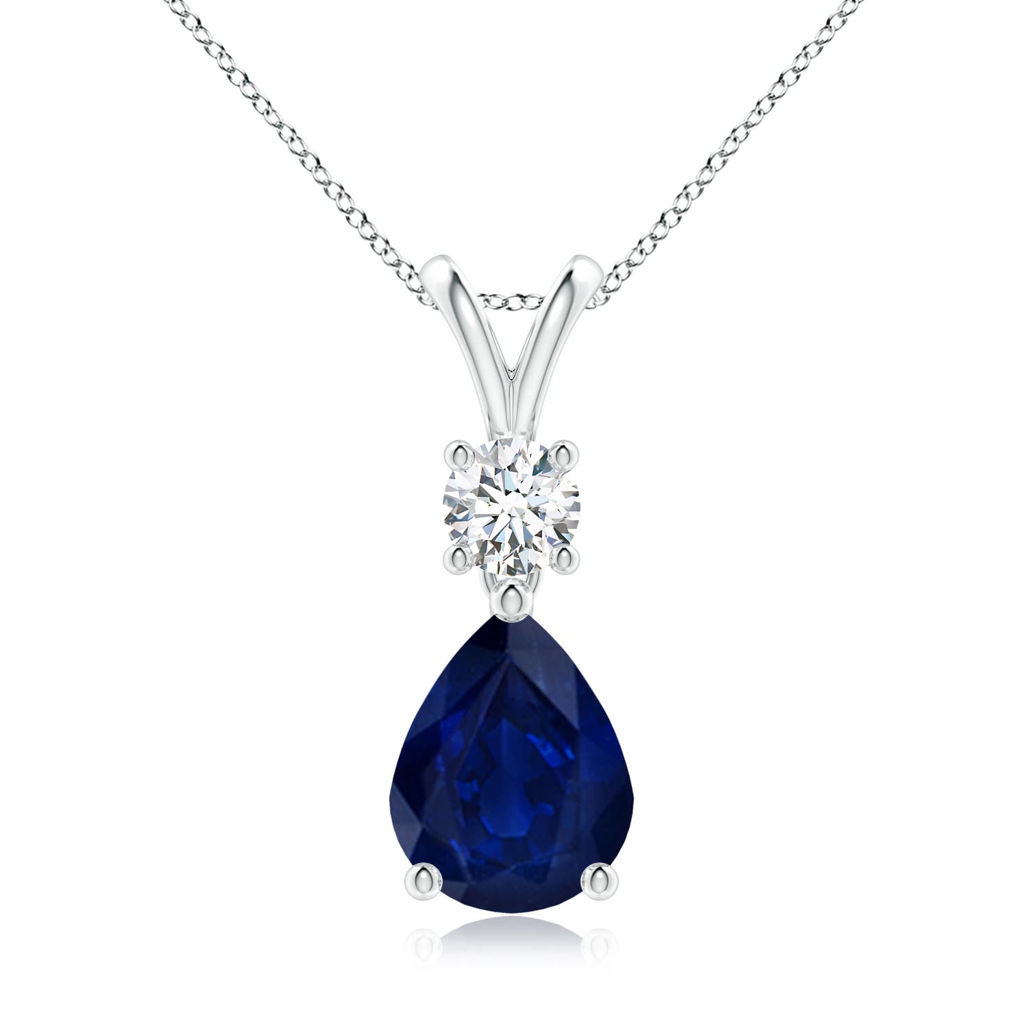 AA - Blue Sapphire / 1.98 CT / 14 KT White Gold