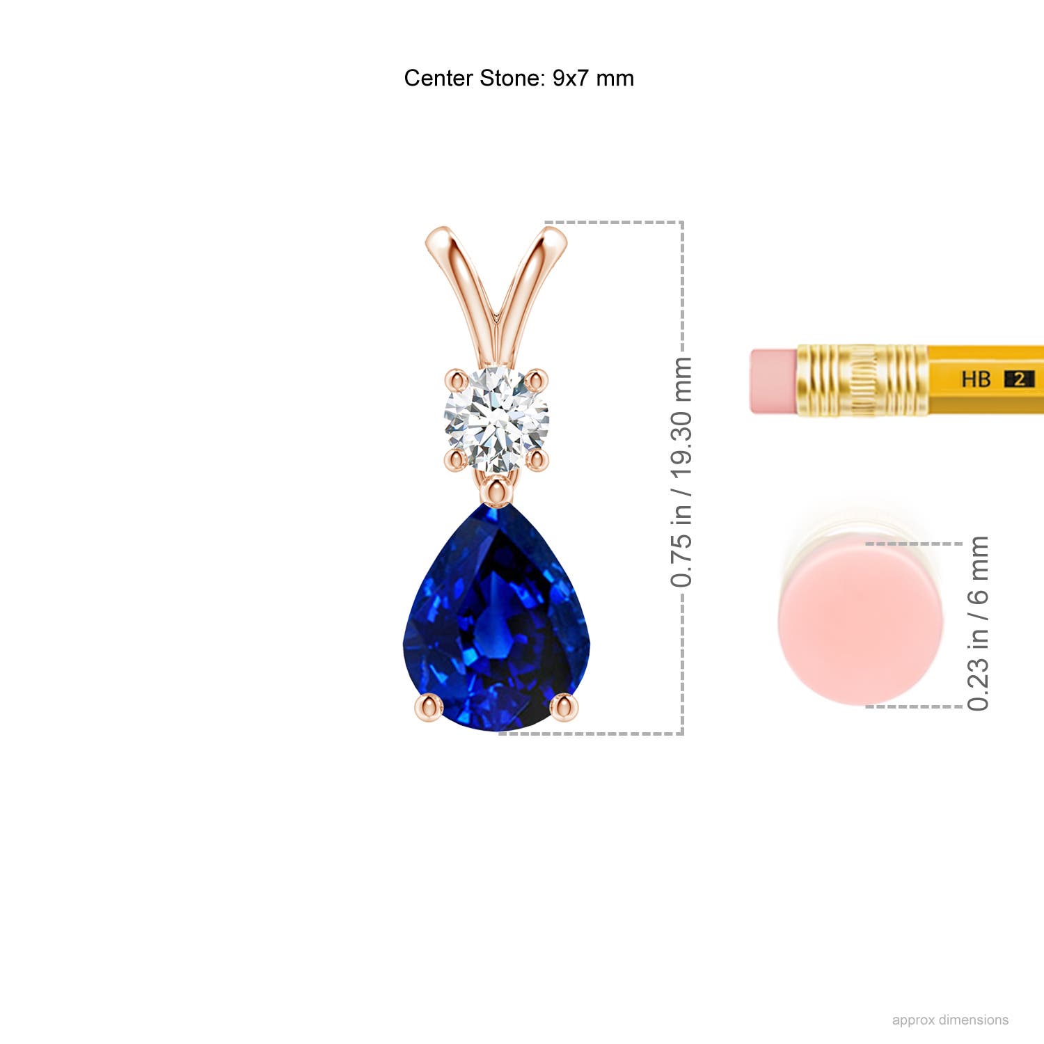 AAAA - Blue Sapphire / 1.98 CT / 14 KT Rose Gold