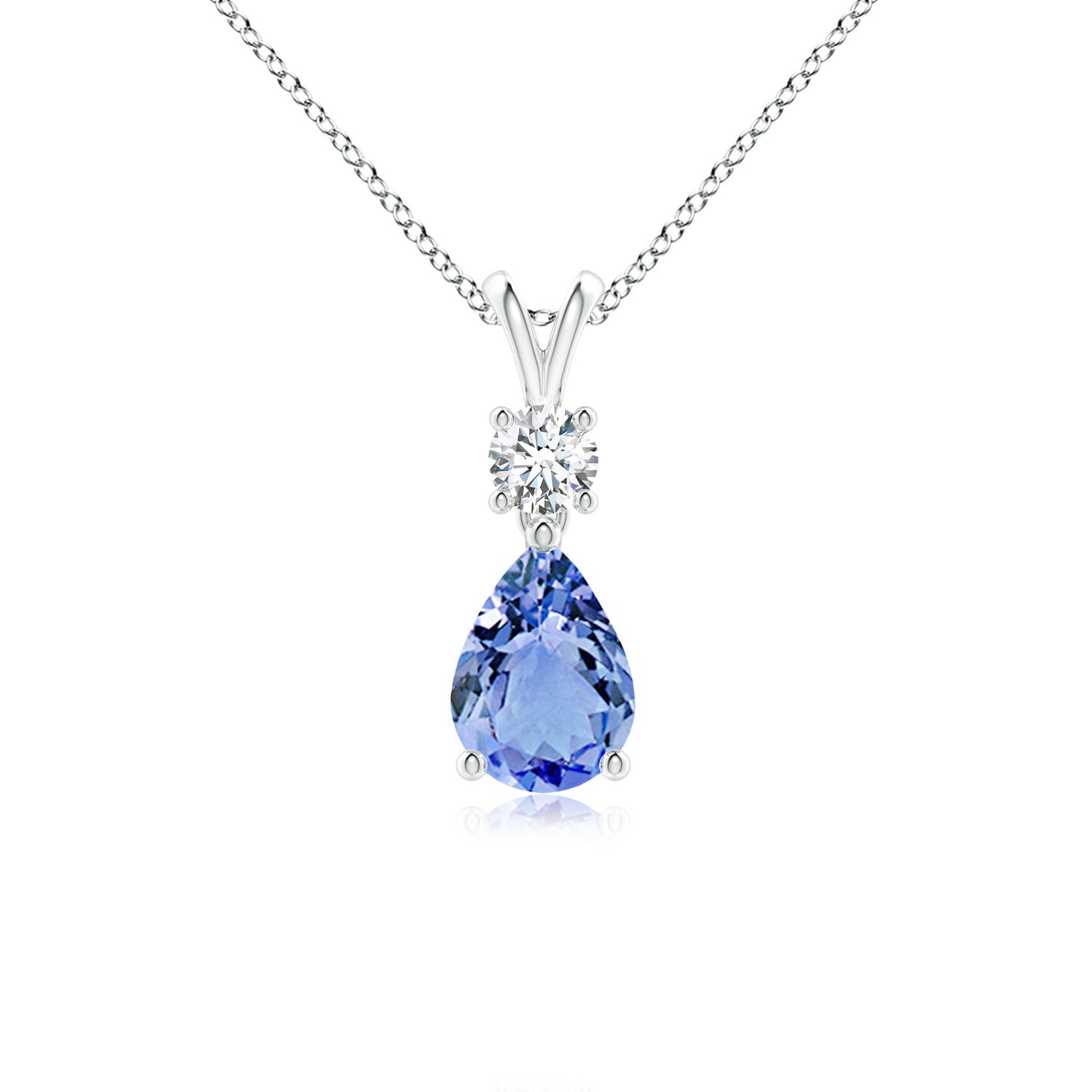 A - Tanzanite / 0.76 CT / 14 KT White Gold