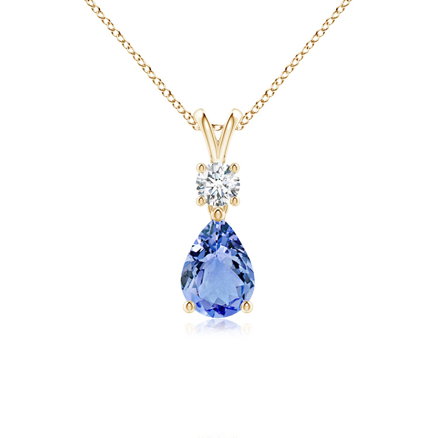 A - Tanzanite / 0.76 CT / 14 KT Yellow Gold