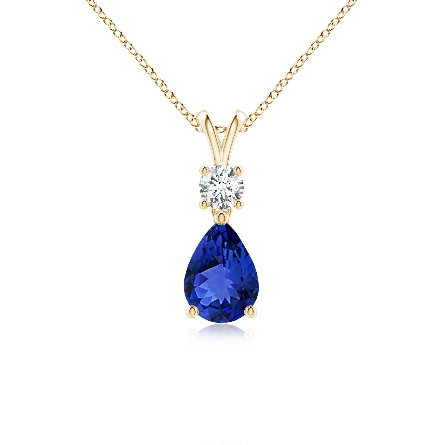 AAA - Tanzanite / 0.76 CT / 14 KT Yellow Gold