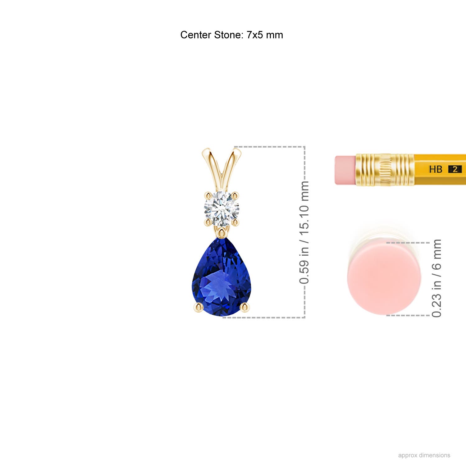 AAA - Tanzanite / 0.76 CT / 14 KT Yellow Gold