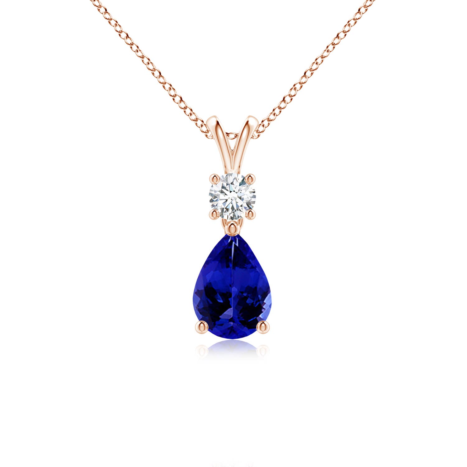 AAAA - Tanzanite / 0.76 CT / 14 KT Rose Gold