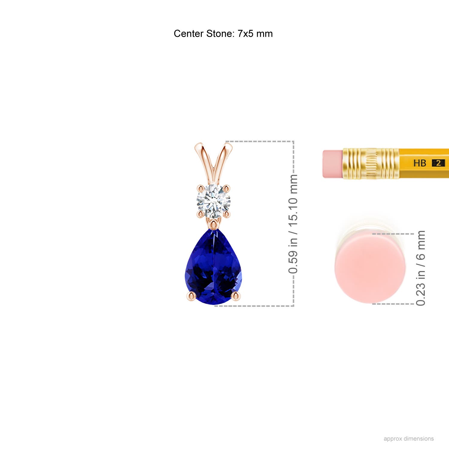 AAAA - Tanzanite / 0.76 CT / 14 KT Rose Gold