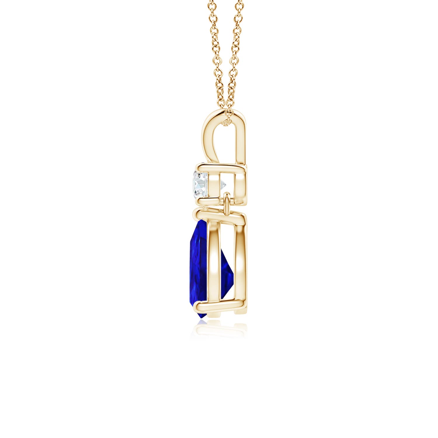 AAAA - Tanzanite / 0.76 CT / 14 KT Yellow Gold