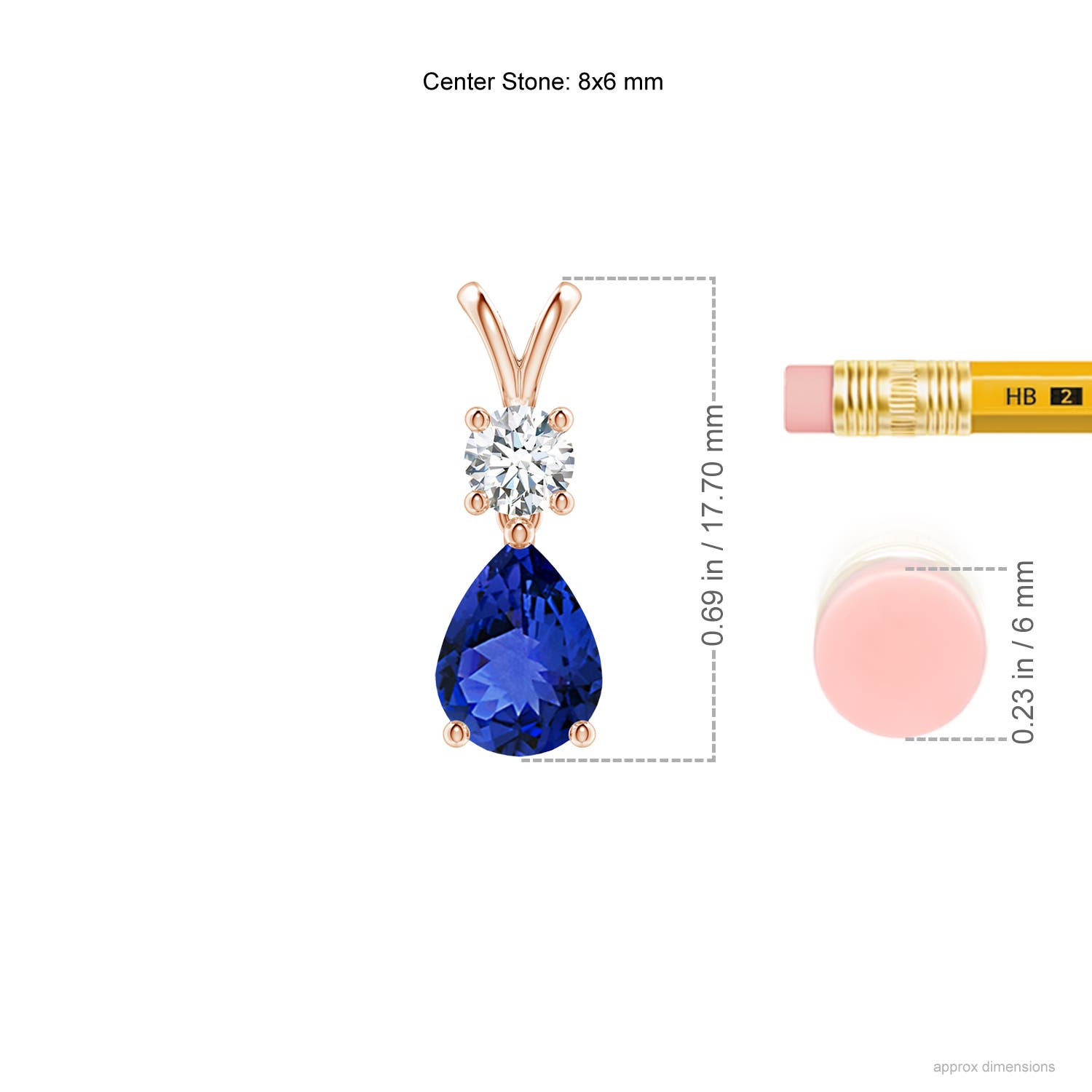 AAA - Tanzanite / 1.33 CT / 14 KT Rose Gold