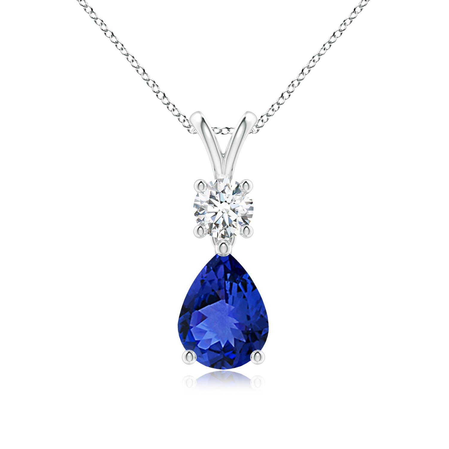 AAA - Tanzanite / 1.33 CT / 14 KT White Gold