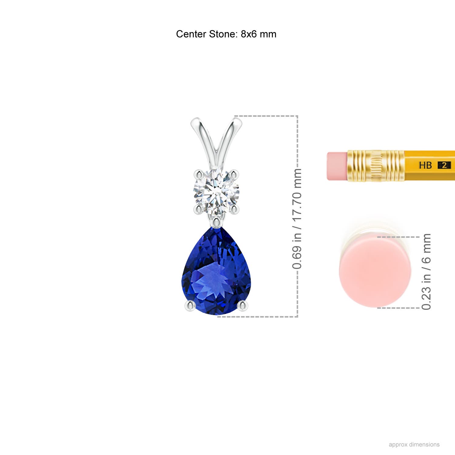 AAA - Tanzanite / 1.33 CT / 14 KT White Gold