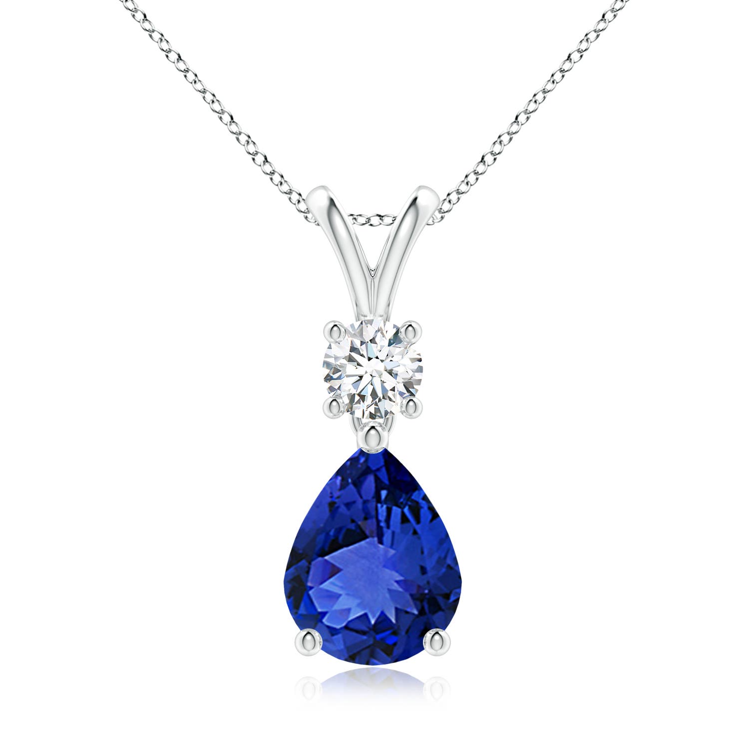 AAA - Tanzanite / 1.88 CT / 14 KT White Gold