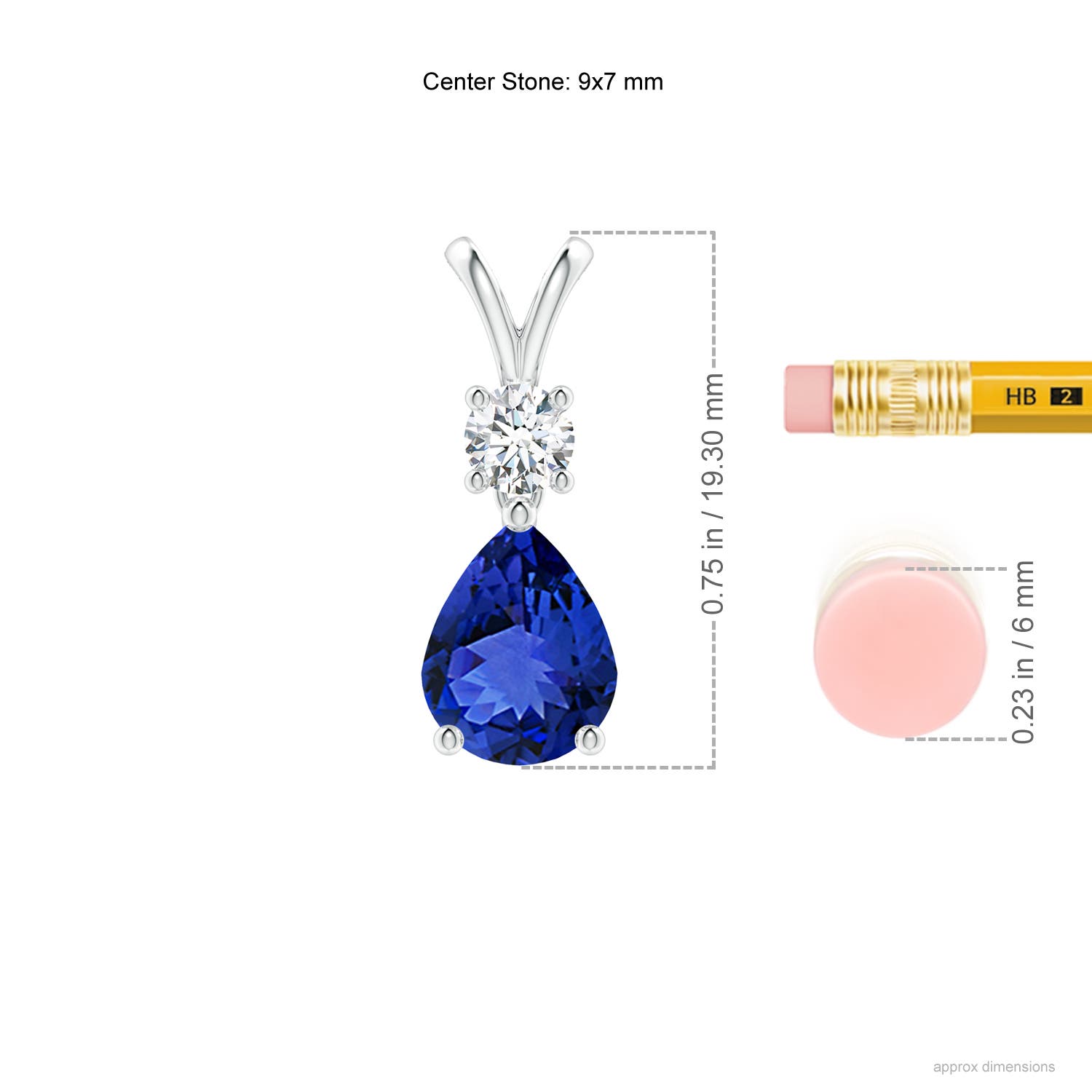 AAA - Tanzanite / 1.88 CT / 14 KT White Gold