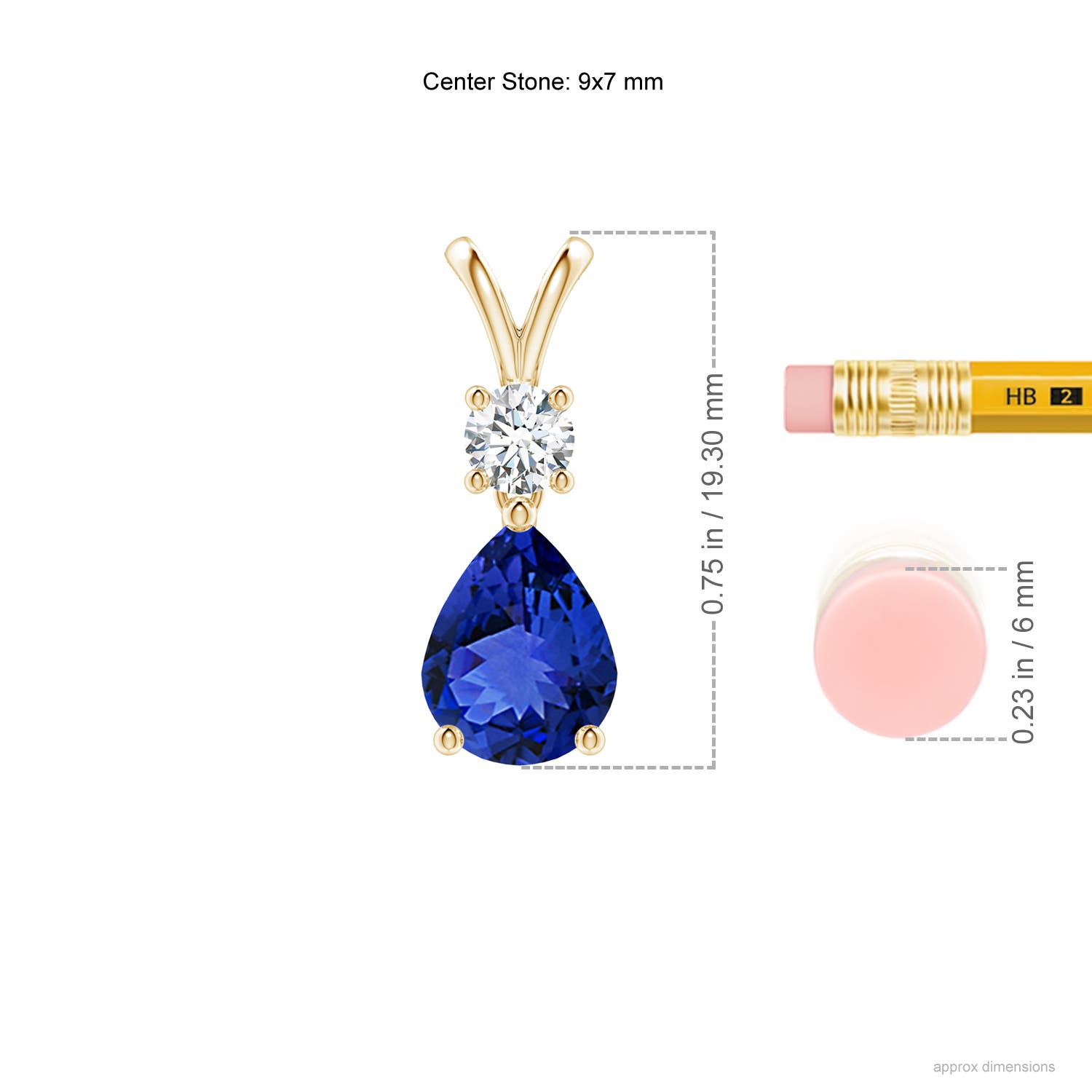 AAA - Tanzanite / 1.88 CT / 14 KT Yellow Gold