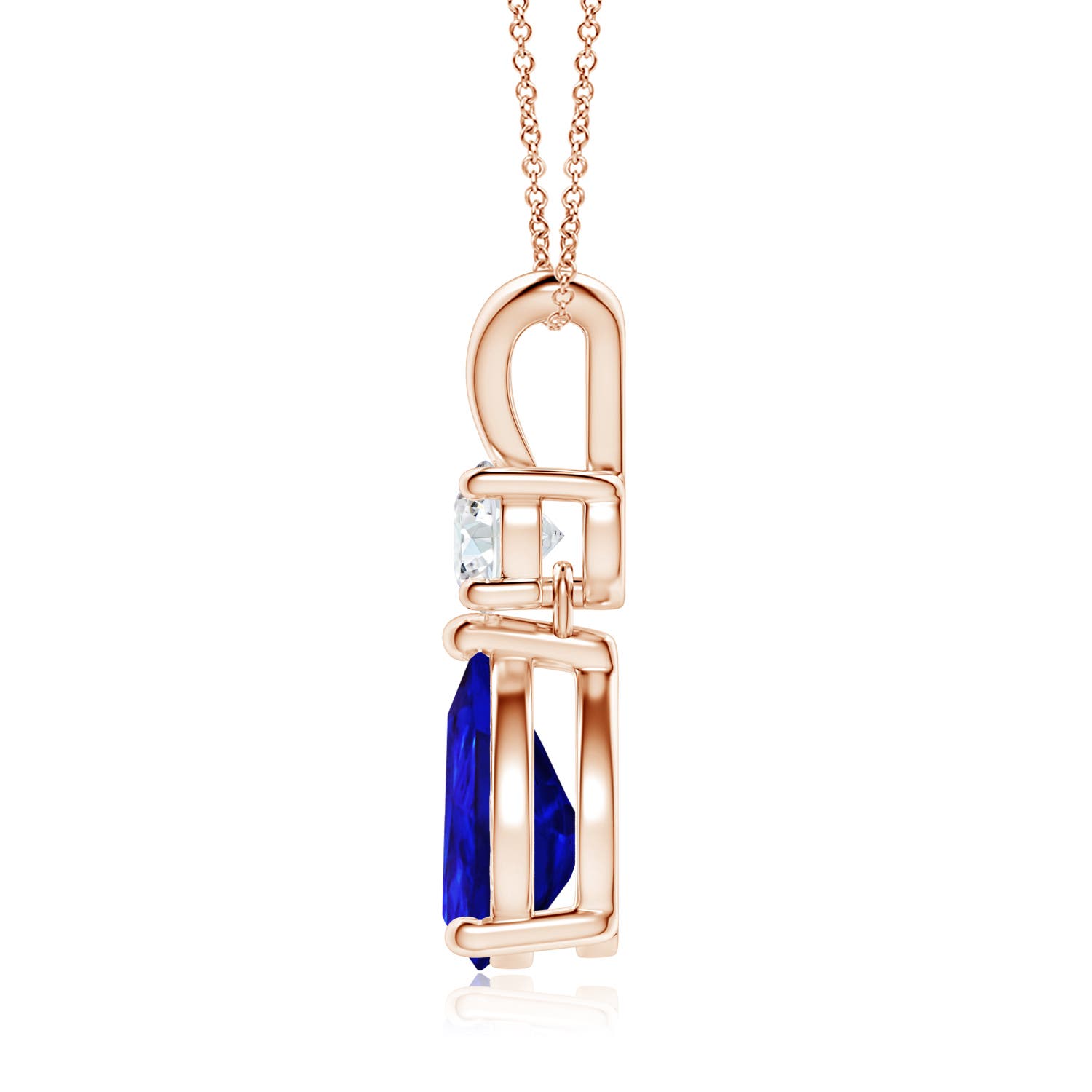 AAAA - Tanzanite / 1.88 CT / 14 KT Rose Gold