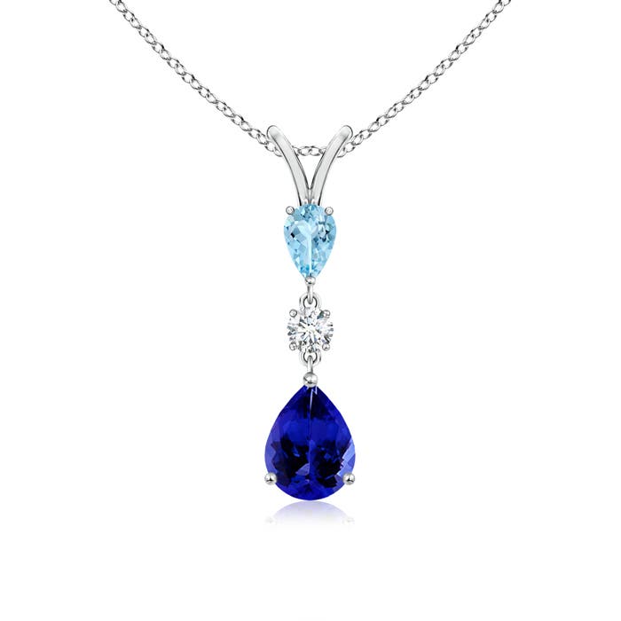 AAAA - Tanzanite / 1.38 CT / 14 KT White Gold