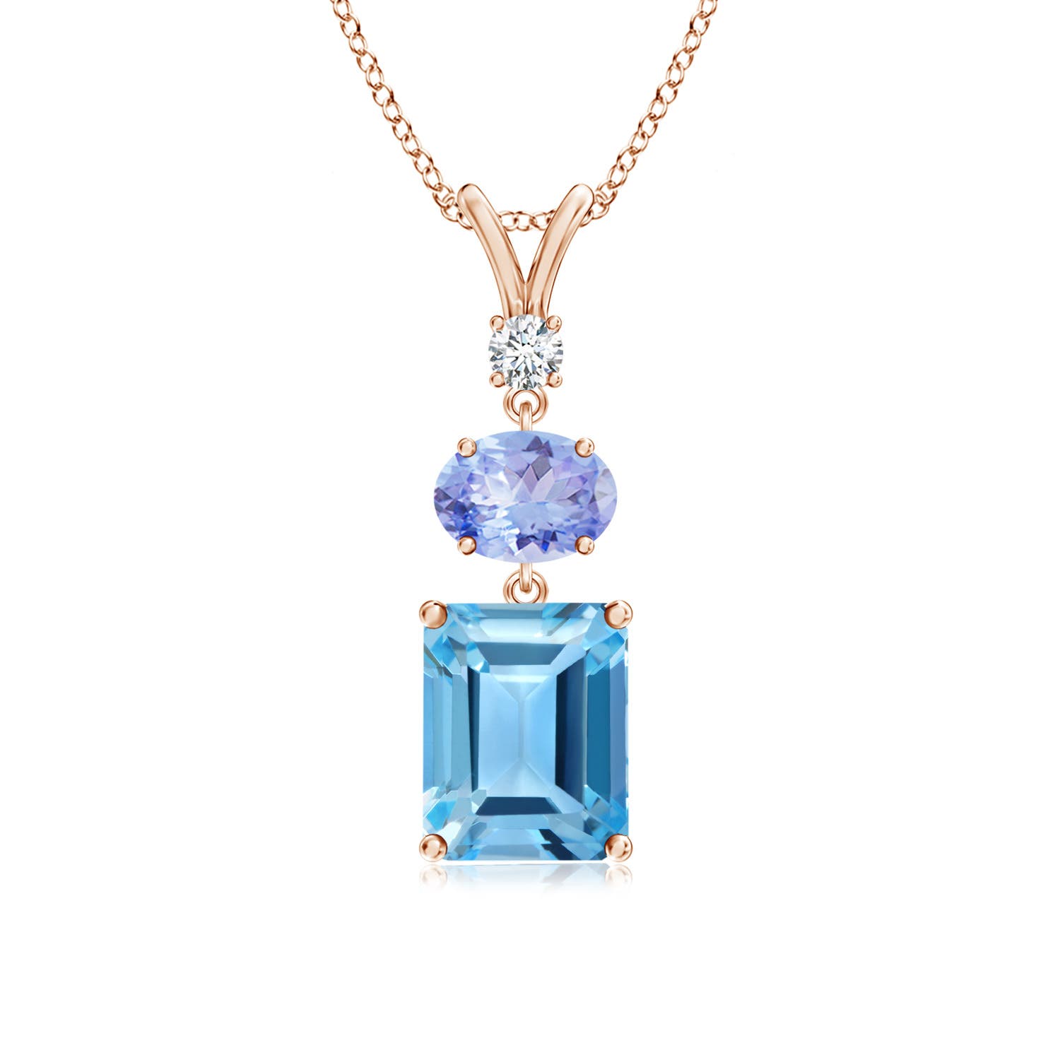 AA - Swiss Blue Topaz / 3.31 CT / 14 KT Rose Gold