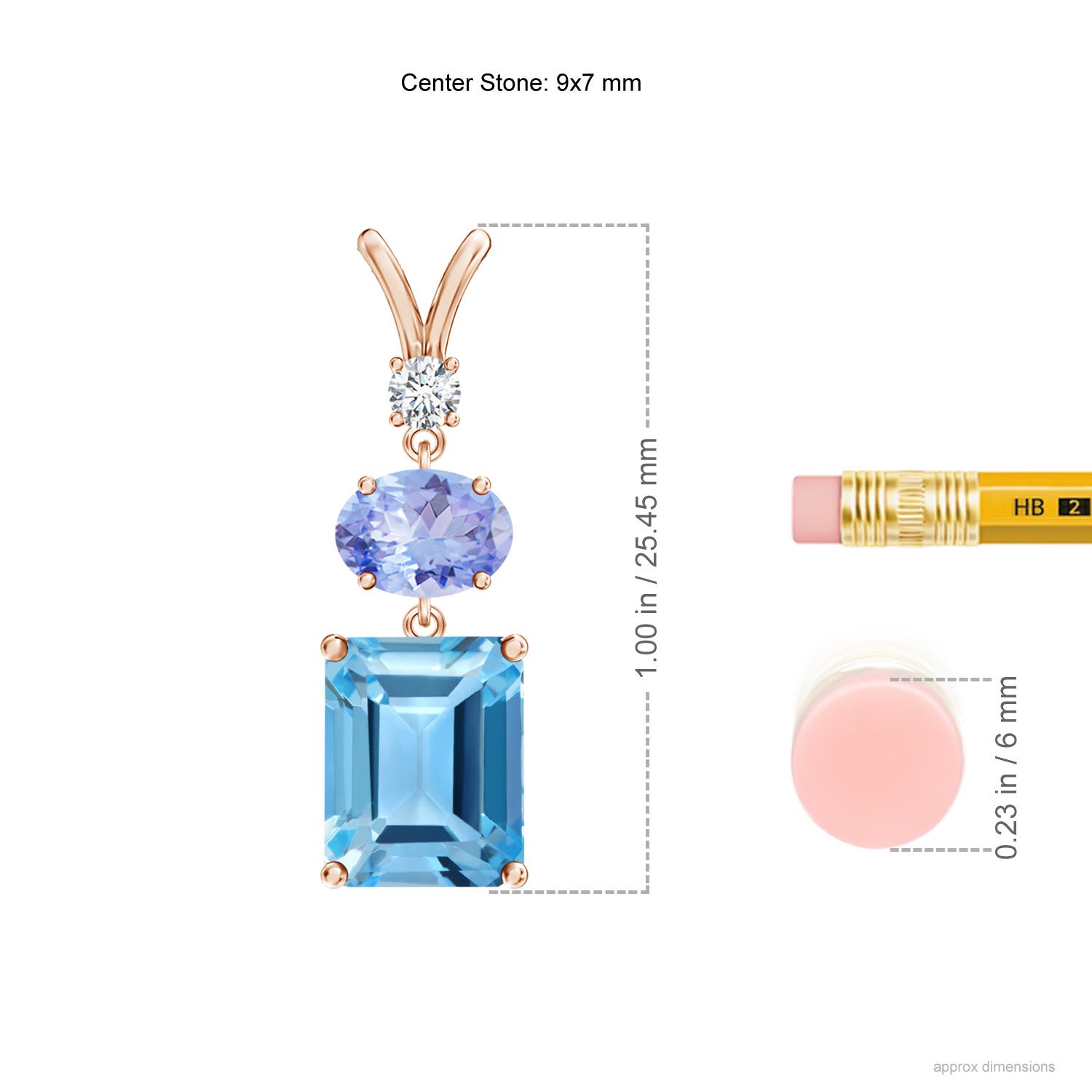 AA - Swiss Blue Topaz / 3.31 CT / 14 KT Rose Gold