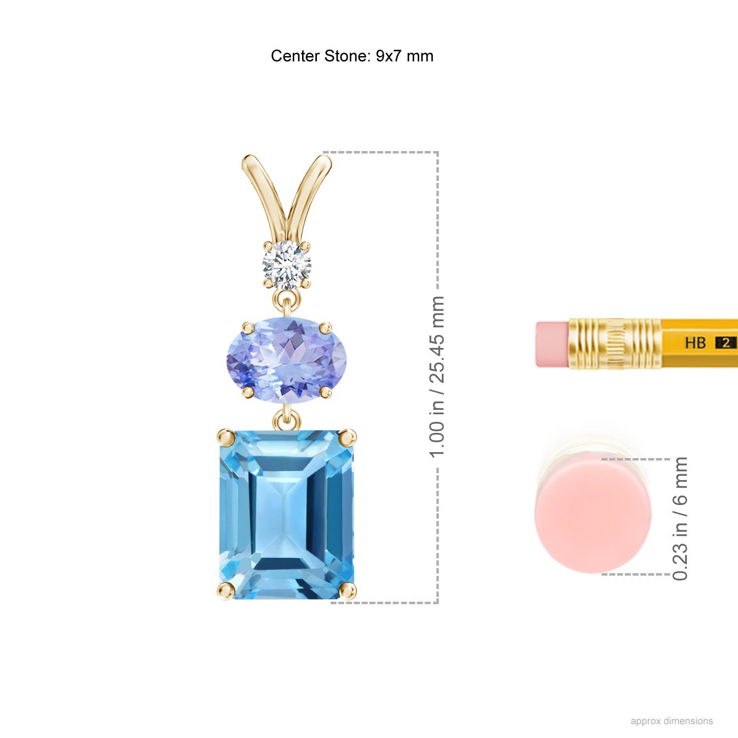 AA - Swiss Blue Topaz / 3.31 CT / 14 KT Yellow Gold