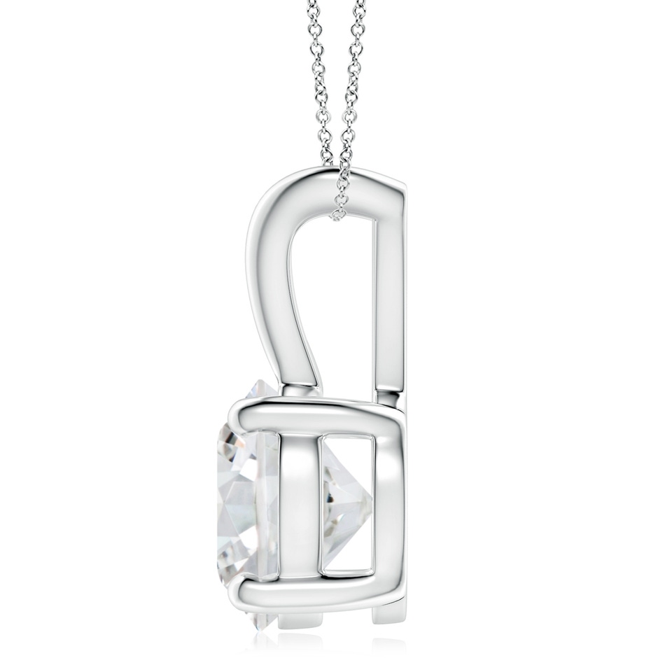 10.1mm HSI2 Round Diamond Solitaire V-Bale Pendant in White Gold side 199