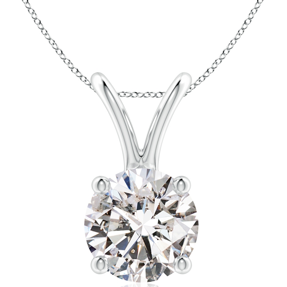 11.1mm IJI1I2 Round Diamond Solitaire V-Bale Pendant in P950 Platinum 