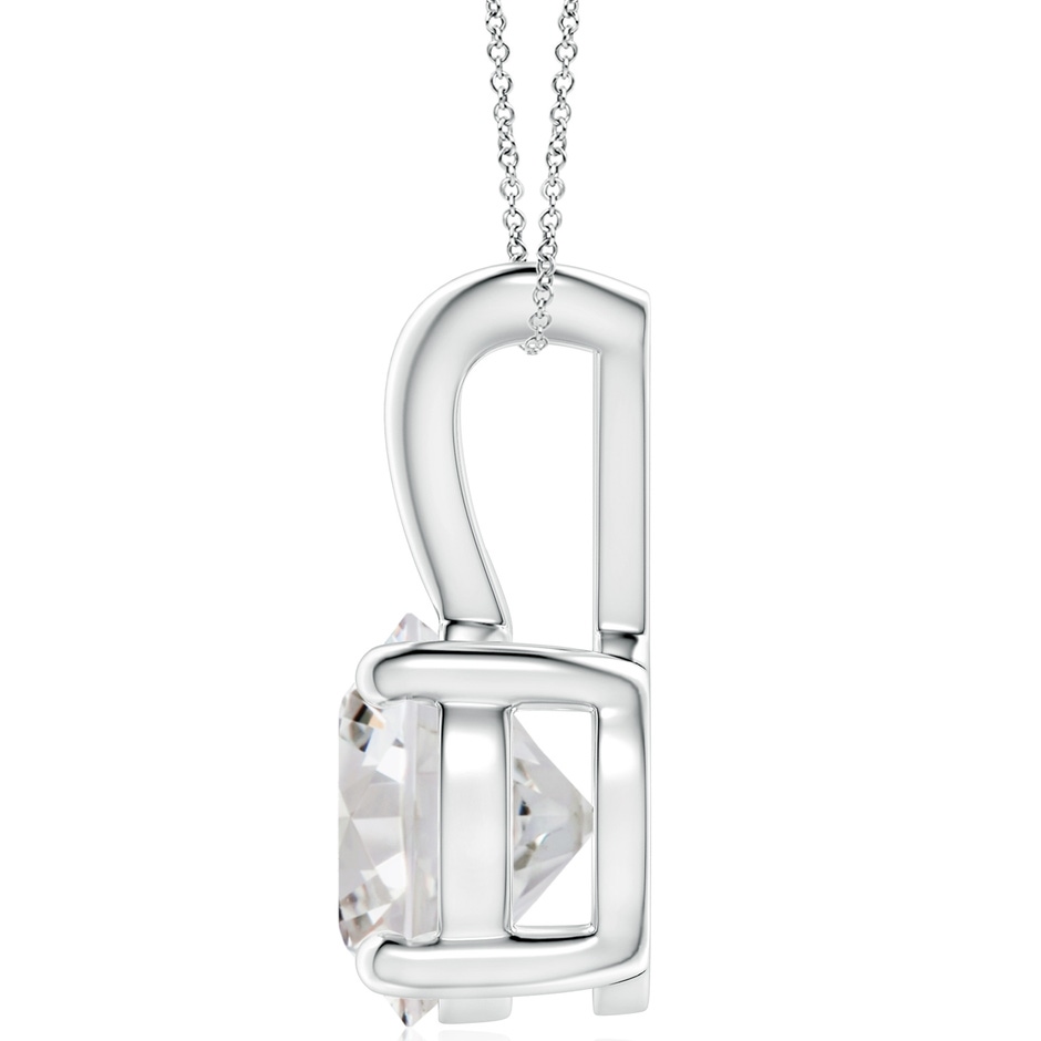 11.1mm IJI1I2 Round Diamond Solitaire V-Bale Pendant in P950 Platinum side 199