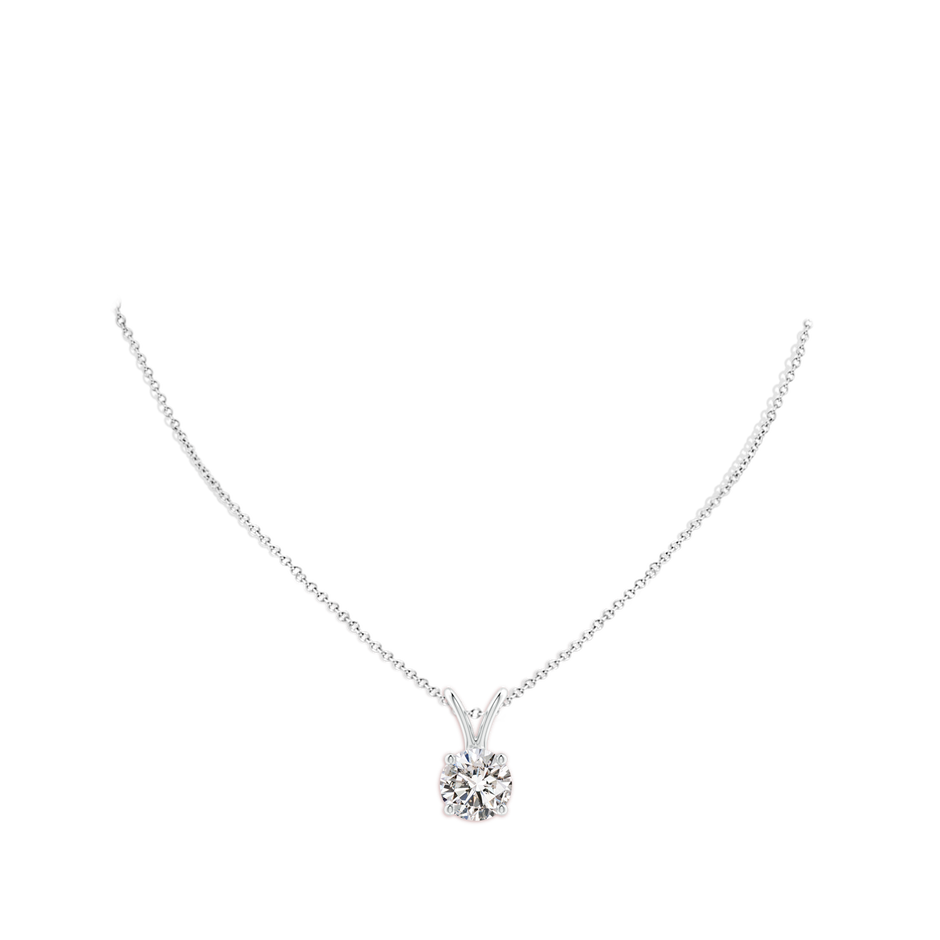 11.1mm IJI1I2 Round Diamond Solitaire V-Bale Pendant in P950 Platinum pen
