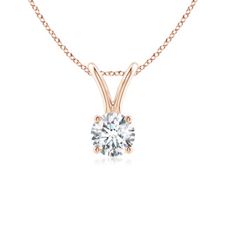 4.1mm GVS2 Round Diamond Solitaire V-Bale Pendant in 9K Rose Gold