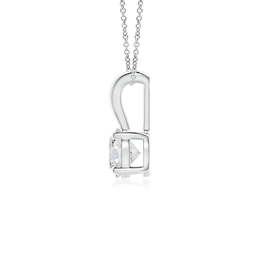 4.1mm HSI2 Round Diamond Solitaire V-Bale Pendant in 10K White Gold - side 199