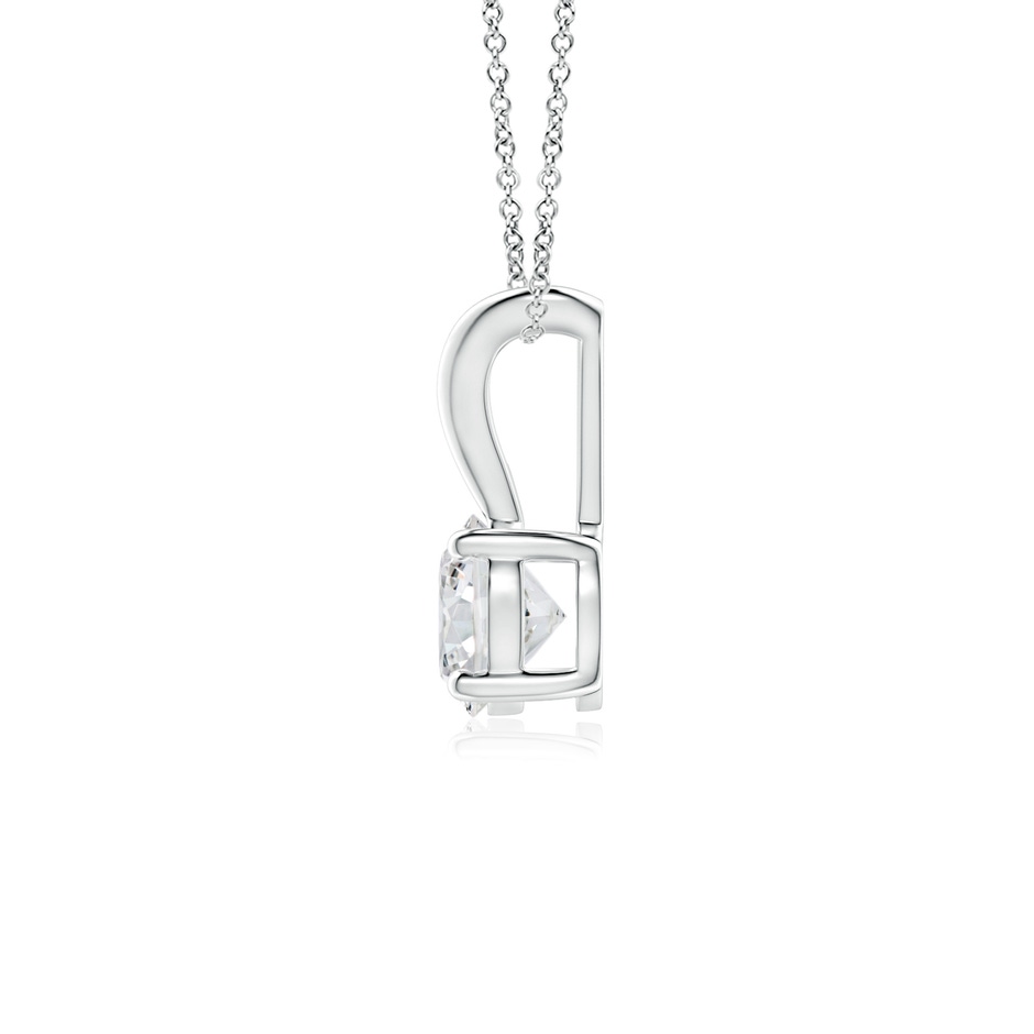 4.1mm HSI2 Round Diamond Solitaire V-Bale Pendant in White Gold side 199