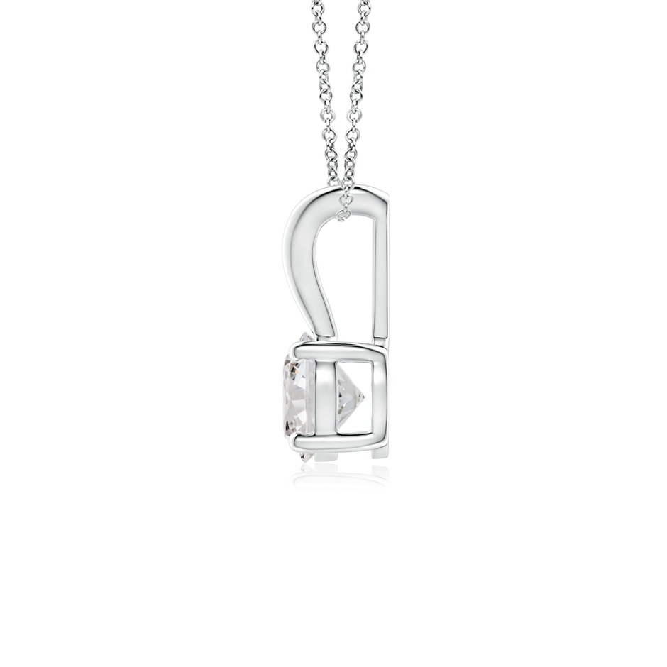 4.1mm IJI1I2 Round Diamond Solitaire V-Bale Pendant in White Gold side 199