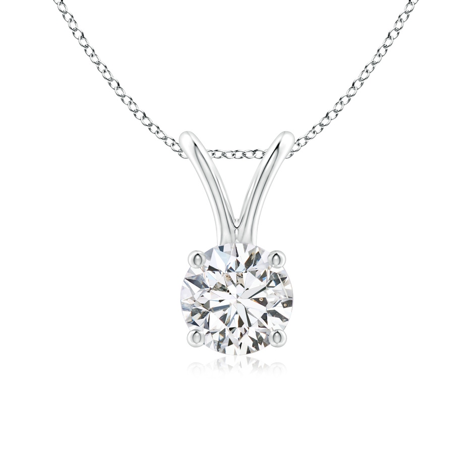 5.1mm HSI2 Round Diamond Solitaire V-Bale Pendant in P950 Platinum 