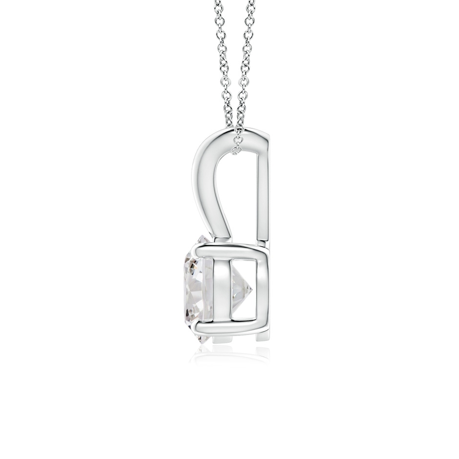 5.1mm IJI1I2 Round Diamond Solitaire V-Bale Pendant in P950 Platinum side 199