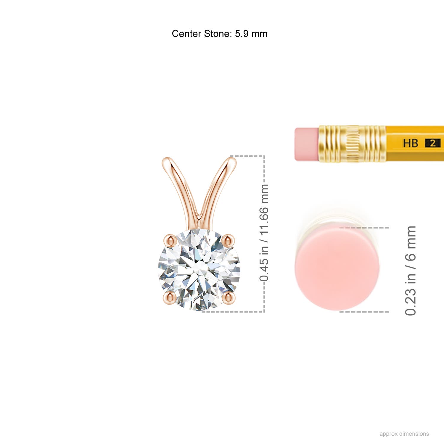 G, VS2 / 0.75 CT / 14 KT Rose Gold