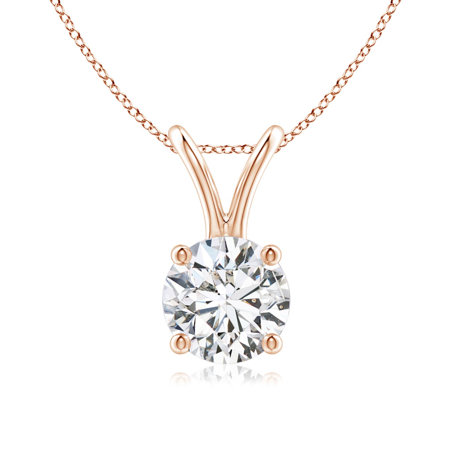 H, SI2 / 0.75 CT / 14 KT Rose Gold