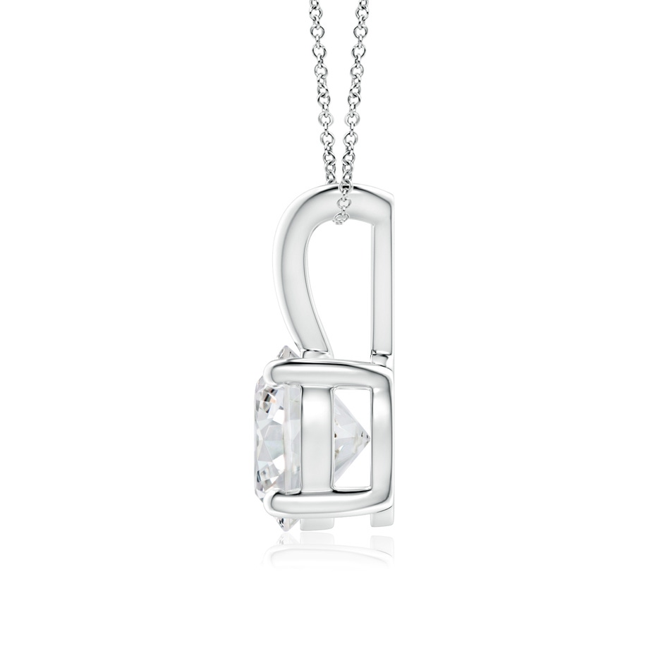 5.9mm HSI2 Round Diamond Solitaire V-Bale Pendant in White Gold side 199