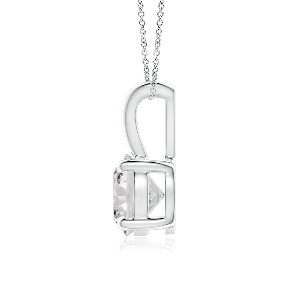5.9mm IJI1I2 Round Diamond Solitaire V-Bale Pendant in White Gold side 199